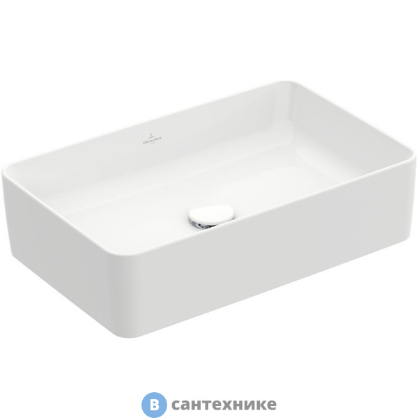 Раковина Villeroy & Boch Collaro 4A205601 для установки на столешницу 560*360 mm, альпийский белый