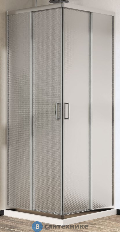 Душевой уголок Vincea City VSS-5CT9010MT, 1000*900, хром, стекло текстурное, без поддона