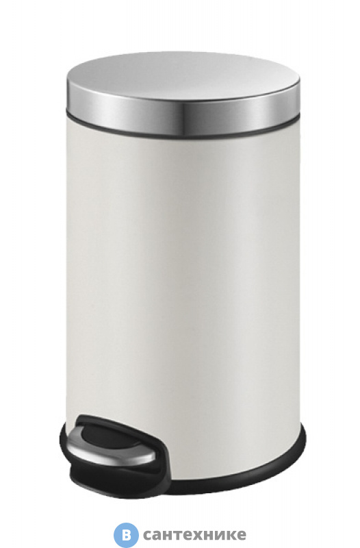 Ведро мусорное WELTWASSER WW ERFIE WT 12L Педальное Белый