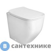 Унитаз пристаной AXA White Jam 3312601 BTW 520х340 мм, безободковый, White Glossy, без сиденья