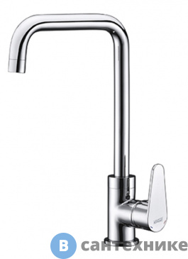 картинка Смеситель WasserKRAFT Alz 28807 для кухни с поворотным изливом латунь, хромоникелевое покрытие