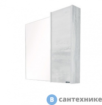 картинка Зеркало-шкаф Comforty Бремен-90 дуб белый