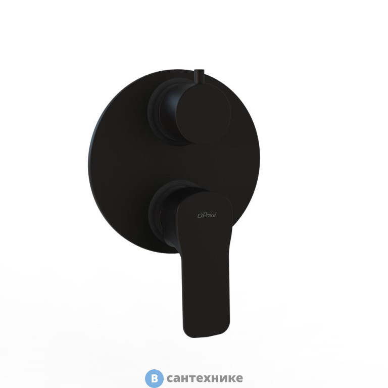 Смеситель Paini Viva Style P4YO6911 для ванны встраиваемый, чёрный
