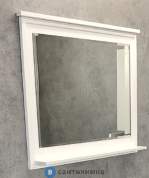 Зеркало Comforty Феррара-100 белый глянец