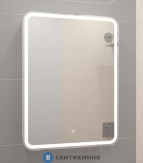 Зеркало-шкаф с подсветкой Art & MAX PLATINO AM-Pla-550-800-1D-R-DS-F