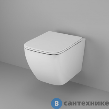 картинка Унитаз подвесной Grossman Thin Rim GR-5603S тонкий ободок, белый с тонкой крышкой, микролифт
