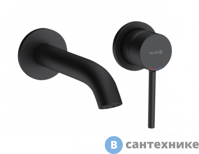 картинка Смеситель Kludi BOZZ 382443976 для умывальника, 2 отв. черный мат.