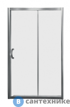 картинка Душевая дверь AM.PM W53S-1401190MT BLISS L Twin 140x190, профиль матовый хром, стекло прозрачн.