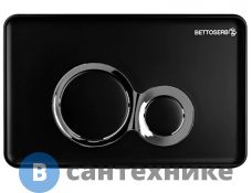Клавиша смыва Pestan BETTOSERB чёрный матовый + хром глянец (40006461)