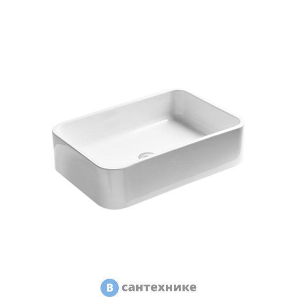 Раковина AXA Cosa 8621001 накладная прямоугольная 600х450х160 мм, White Glossy