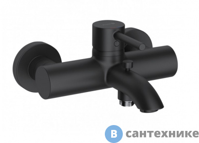 картинка Смеситель Kludi BOZZ 386913976 для ванны/душ, черный мат.