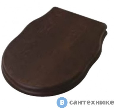 картинка Сиденье Artceram HERMITAGE для унитаза, шарниры хром, цвет орех (noce) с микролифтом (HEA004 71)