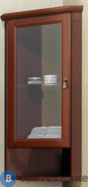 картинка Шкаф OPADIRIS Клио подвесной угловой, цв. нагал, левый, с матовым стеклом