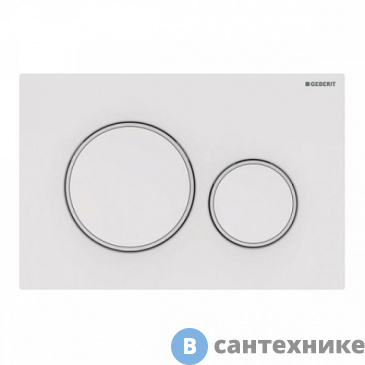 картинка Клавиша смыва Geberit 115.882.11.1 SIGMA20 двойной смыв (белый матовый)