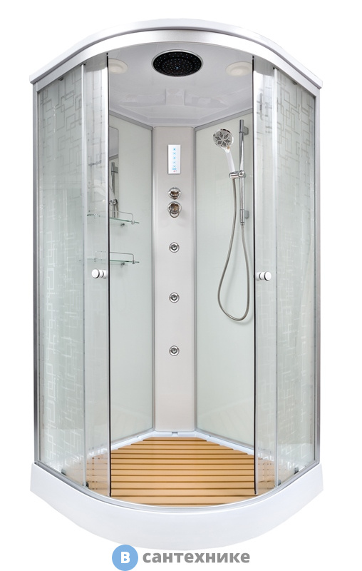 Душевая кабина Deto ЕМ1510 с гм. и эл. (1000*1000*2200)