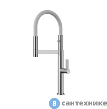 картинка Смеситель OMOIKIRI Osaka-BN-WH нержавеющая сталь/белый (4994305)