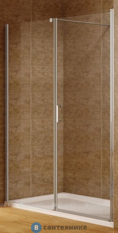 Душевое ограждение Aquanet Cinetic в нишу дверь х фикс. стекло 800х800 мм, хром, 6 мм (254239)