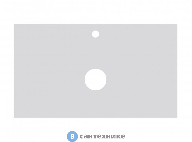 Столешница BelBagno KEP-60-BO из керамогранита под накладную раковину 616x468, Bianco Opaco