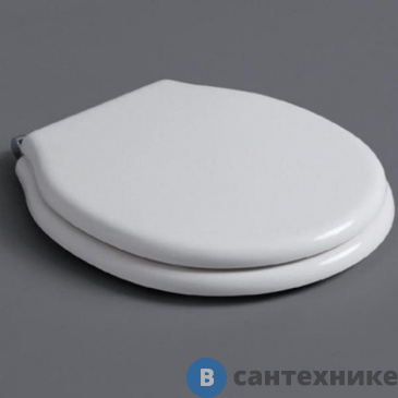 картинка Сиденье SIMAS Londra для напольного унитаза, белый/хром (LO002 bi/cr)