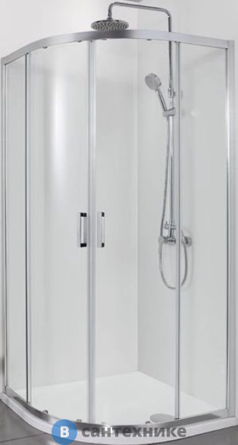 Душевая шторка Aquanet NAA2142 Alfa (900х900х2000) стекло прозр. хром (R550) (203799)