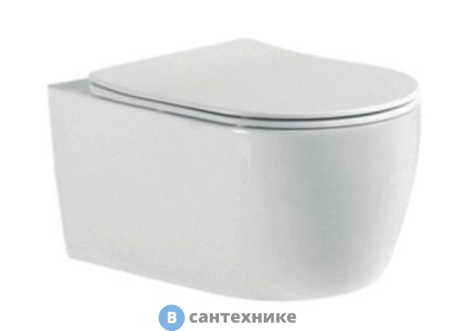 Унитаз подвесной Aquanet SMART W rimless, с сиденьем 490x360x325мм (276395)