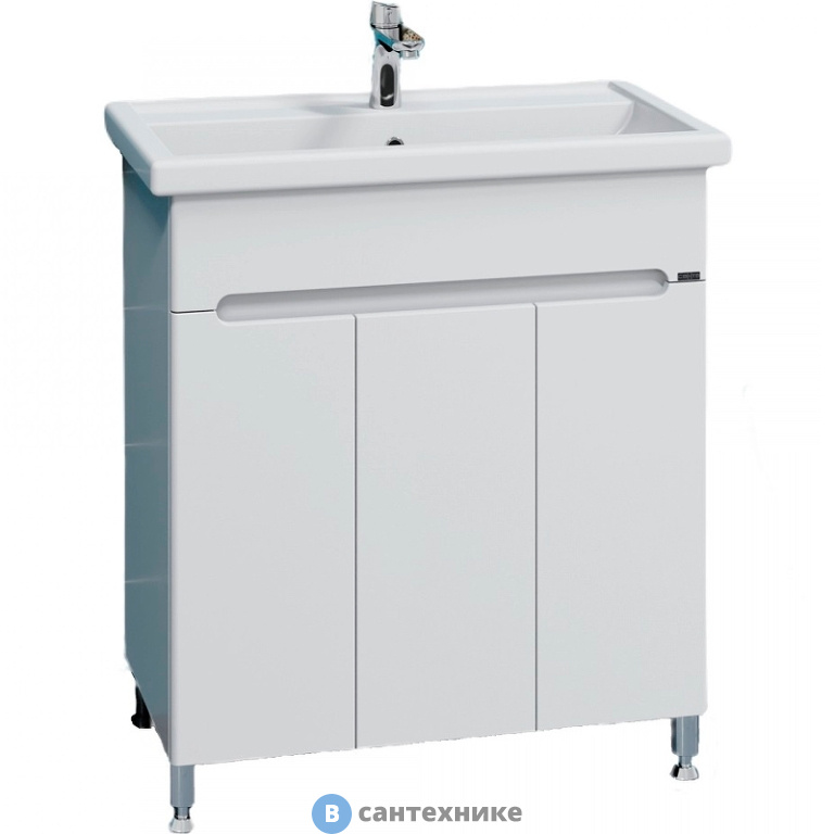 Тумба под раковину СанТа Лондон 80 3 дв. напольная (ум.Фостер 80) (224041)