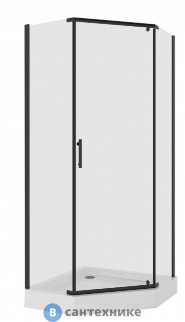 Душевой уголок Niagara NG-6805-08 black (90*90*190) трапеция, дверь распашная, без поддона
