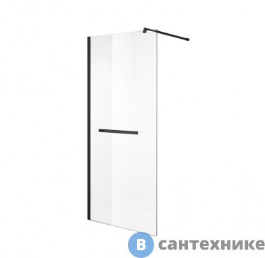 картинка Душевая перегородка Niagara NG-681-90 black (90x195)