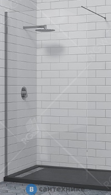 Душевая перегородка RGW WA-002 100*195 хром/прозрачное/6 мм (990-1005) (35100210-11)