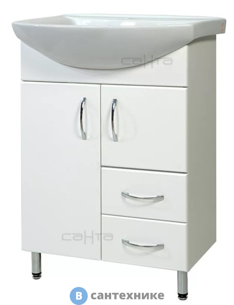 Тумба под раковину СанТа Грация-60 2 ящ. Ум. Грация 60 (201020)