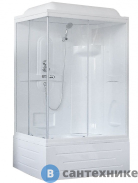 картинка Душевая кабина Royal Bath RB 8100BP1-T R 1000x800x2170 (прозрачное)