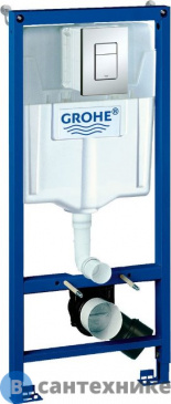 картинка Инсталляция Grohe 38772001 Rapid SL в сборе, для подвесного унитаза, с панелью Skate Cosmopolitan