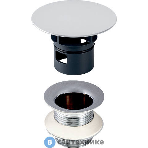 Донный клапан Geberit 152.050.21.1 с крышкой д/раковин без перелива 1 1/4х50 (хром)