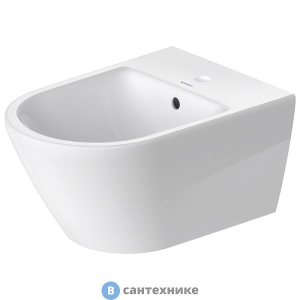 Биде подвесное Duravit D-Neo 370x540 мм, с переливом, с 1 отв под смес., белый (2294150000)