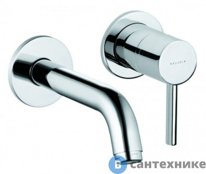 картинка Однорычажный смеситель Kludi BOZZ 382440576 для раковины, внешняя часть, излив 170 мм