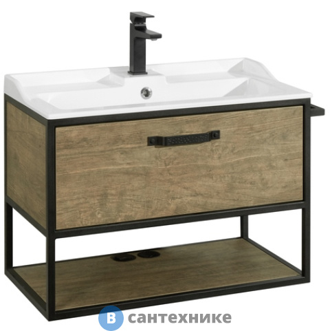 Тумба с раковиной Акватон Лофт Фабрик 80 Дуб Кантри/Фабиа 80 (1A2424K0LTDY0)