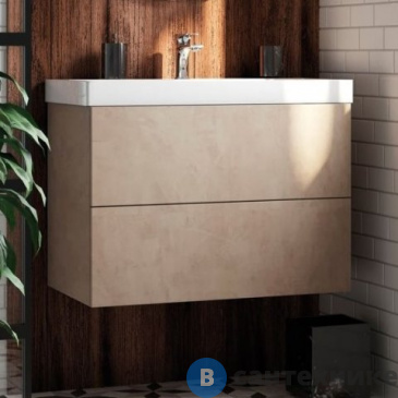 картинка Тумба под раковину Art & MAX AM-Verona-Push-800-2C-SO-St подвесная с двумя выкатными ящиками, 800x450x550