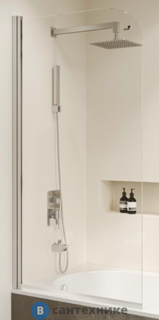 Шторка на ванну RGW SC-109 хром/Прозрачное/6 мм 70*150 (411110907-11)