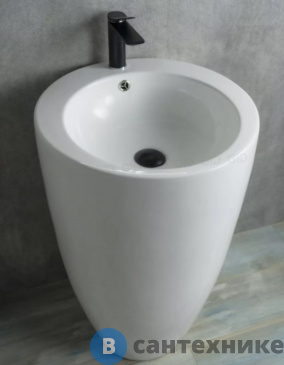 картинка Раковина напольная GID-ceramic Nb133 белый (490х490х820)