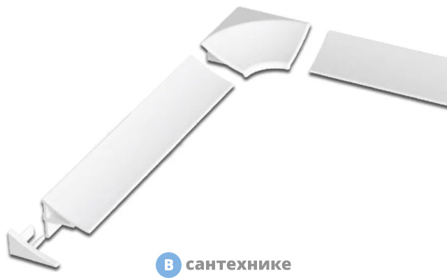 Декоративные планки Ravak набор (2 заглушки + 2 угловых соединения) для планки 11 B460000001