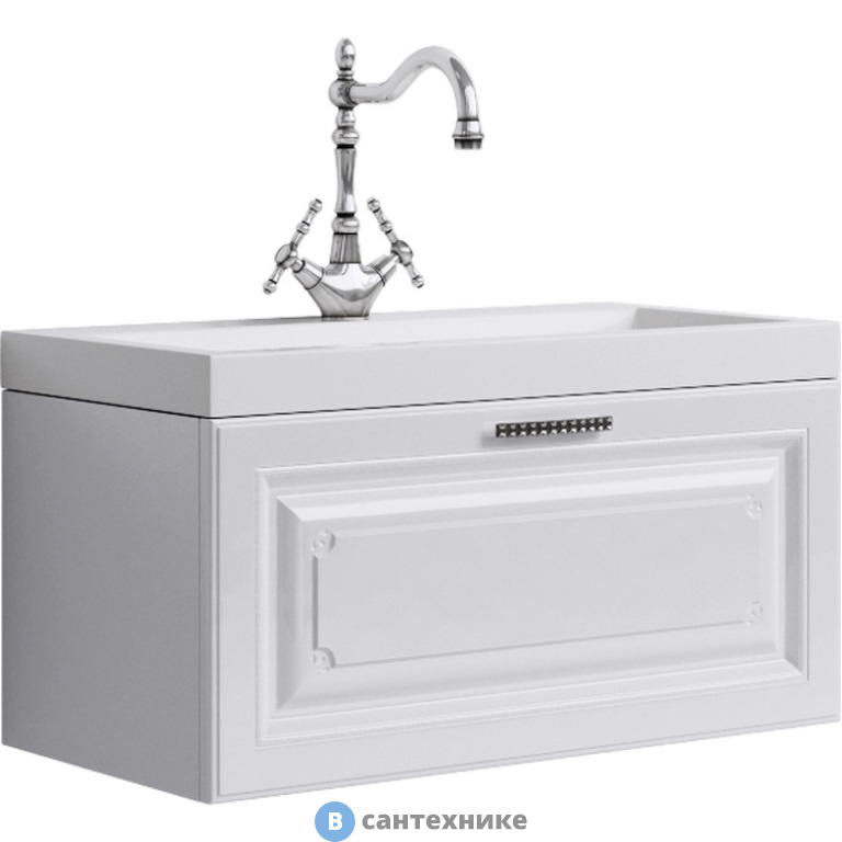 Тумба под раковину Aqwella EMPIRE 80 Emp.01.08/W (подвесная, белый)