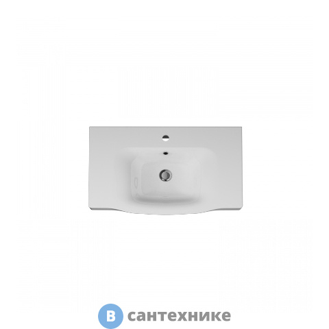 Раковина AM.PM Like M80WCC0802WG мебельная, керамическая, 80 см, встроенная, белый, глянец