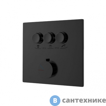 картинка Встраиваемый смеситель Vincea VSCV-431MB для душа трехфункциональный, черный