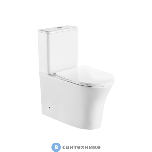 Унитаз с бачком Cerutti ADIGE 1219A (620*365*820) безободковый, сиденье с микролифтом (CT7836)