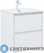 Тумба с раковиной Aquanet Милан 60 цв. белый глянец (340152)