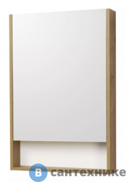 картинка Зеркальный шкаф Акватон Сканди 55 Белый/Дуб Рустикальный (1A252102SDZ90)