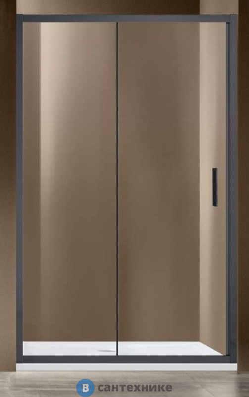 Душевая дверь Vincea Garda VDS-1G130CLGM, 1300, вороненая сталь, стекло прозрачное