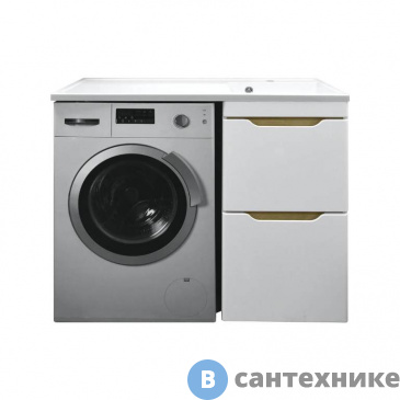 картинка Тумба AZARIO Magenta 110 под с/машинку (46) с раковиной Magenta 110 правая белая (CS00079140)