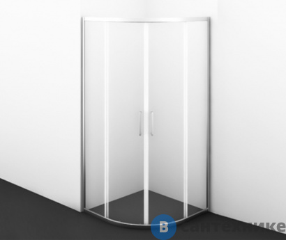 картинка Душевой уголок WasserKRAFT Main 41S01, сектор, с раздвижными дверьми, без поддона