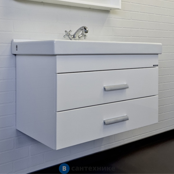 Тумба Comforty Никосия-80П белый глянец с раковиной Fest 80 F01